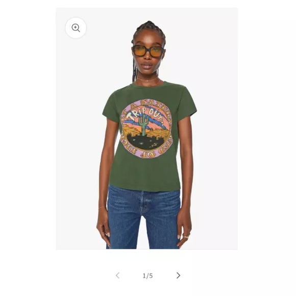 MOTHER Green Graphic Tee - Picture 1 of 9